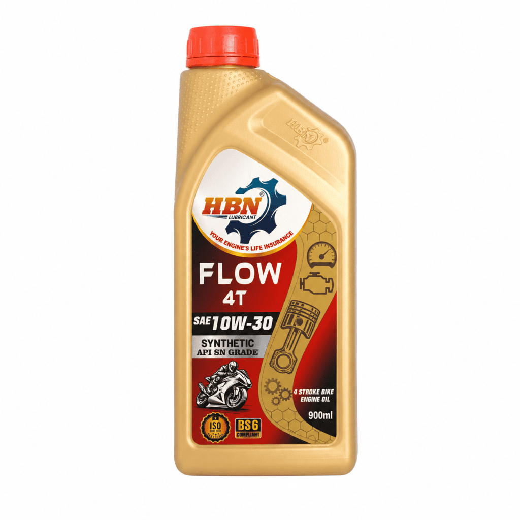 HBN Flow 4T 10W30 API-SN 900ml synthetic motorcycle engine oil for smooth engine performance