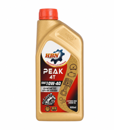 HBN Peak 4T 10W40 API-SN 900ml synthetic motorcycle engine oil for high-temperature protection