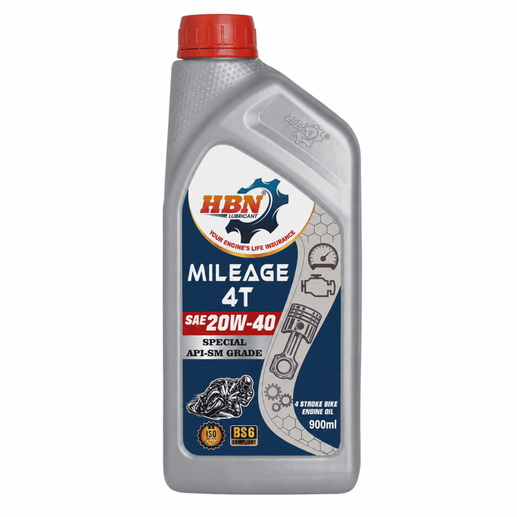 HBN Mileage 4T 20W40 API-SM 900ml bike engine oil for smooth 4-stroke motorcycle performance
