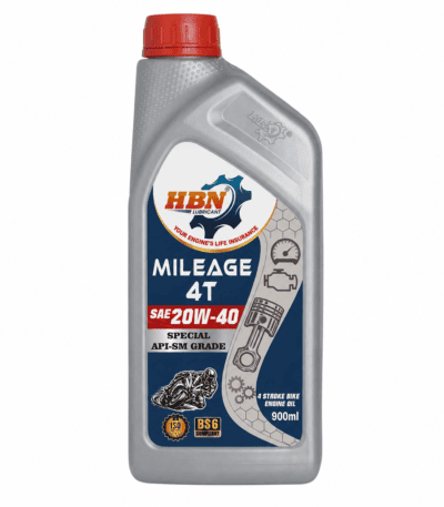 HBN Mileage 4T 20W40 API-SM 900ml bike engine oil for smooth 4-stroke motorcycle performance