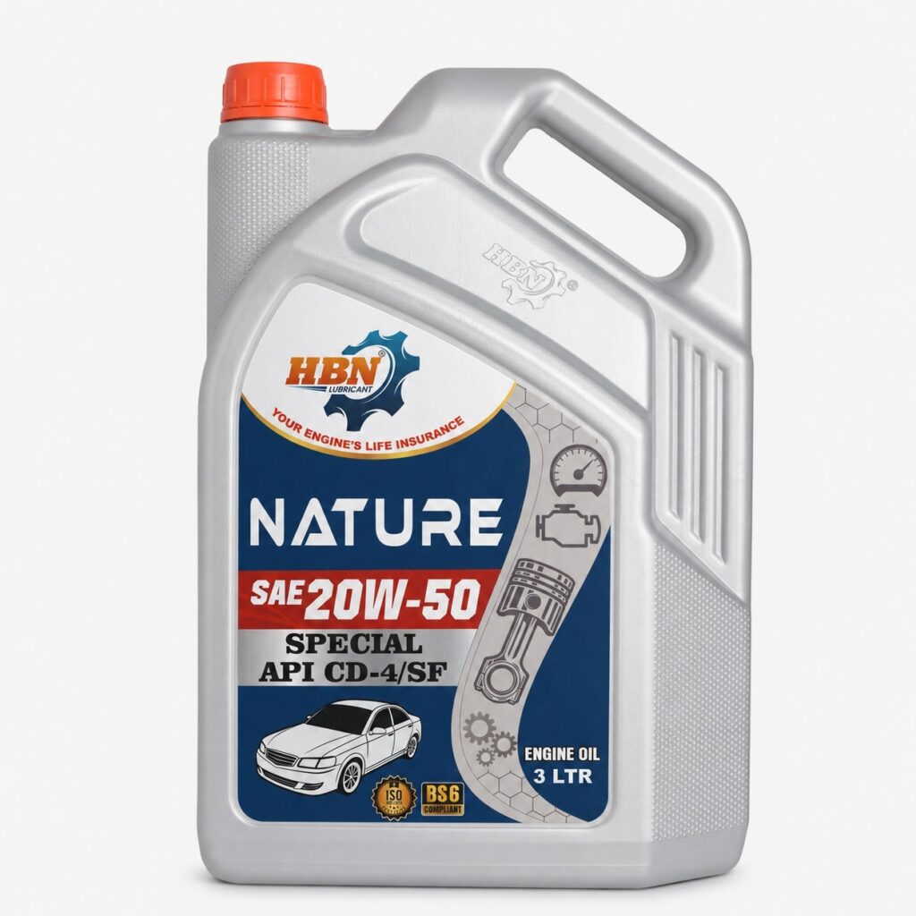 HBN Nature 20W50 Heavy Duty Engine Oil API CD-4/SF BS6 3L