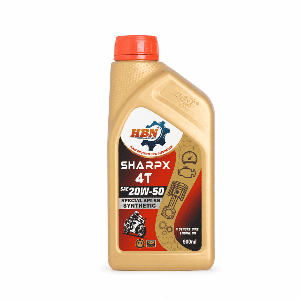 HBN Sharpx 4T 20W50 API-SN 900ml synthetic motorcycle engine oil for high-temperature protection